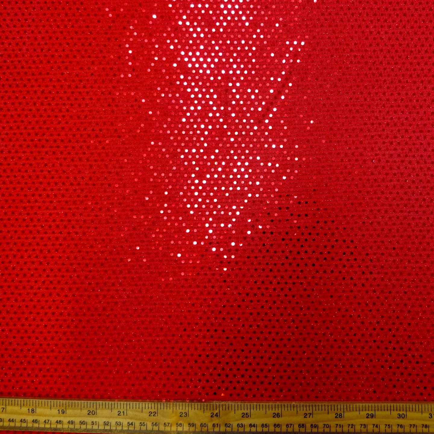 Sequin Fabric On Jersey Sequin Discs On Glitter Speckles Red