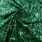 Velour Fabric French Origin Shiny Sequins Forest Green