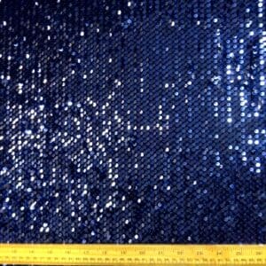 Velour Fabric French Origin Shiny Sequins Navy