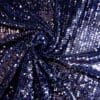 Velour Fabric French Origin Shiny Sequins Navy