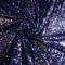 Velour Fabric French Origin Shiny Sequins Navy