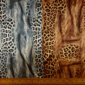 Velour Fabric Animal Print Tribal Tech
