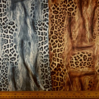 Velour Fabric Animal Print Tribal Tech