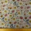 Bamboo Viscose Fabric Floral Savoy Roses Grey Mauve