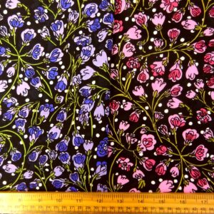 Bamboo Viscose Fabric Floral Forget Me Knots