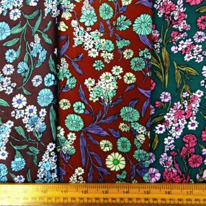 Bamboo Viscose Fabric Floral Marigolds