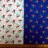 Christmas Polyester Cotton Fabric Christmas Robins
