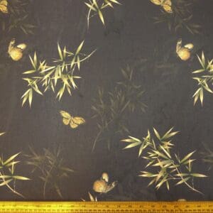 Chiffon Fabric Huckleberry Butterfly Brown Beige