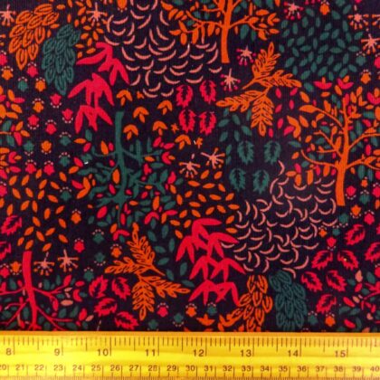 Corduroy Fabric Skinny Rib Hansels Magic Forest Rust