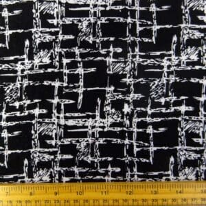 Corduroy Fabric Skinny Rib Chopsticks Black White