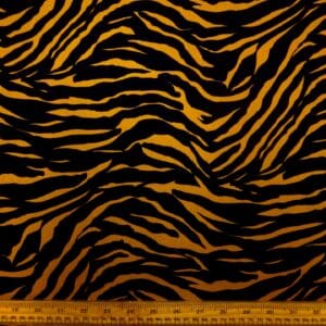 Crepe Fabric Silky Soft Marocain Pine Tips Rust Black