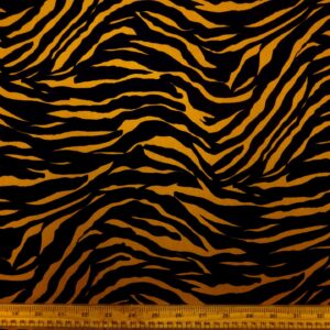 Crepe Fabric Silky Soft Marocain Pine Tips Rust Black