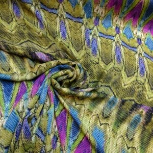 Crepe De Chine Fabric Silky Viper Sniper Sage Royal