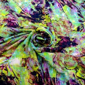 Crepe De Chine Fabric Silky Smoothie Lime Plum