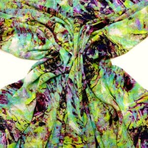 Crepe De Chine Fabric Silky Smoothie Lime Plum