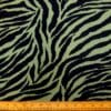 Crepe Fabric Silky Soft Marocain Pine Tips Khaki Black