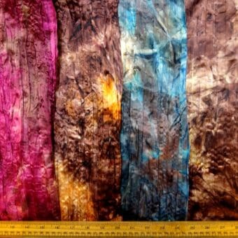 Satin Fabric Pleated Creased Shiny