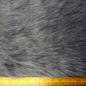 Faux Fur Fabric Thick Lustrous Growler Dark Grey