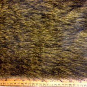 Faux Fur Fabric Thick Lustrous Growler Gold Black