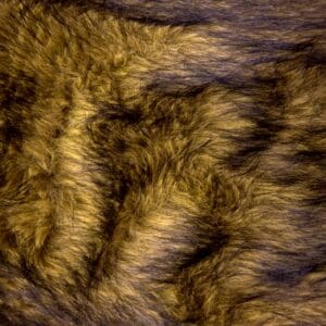 Faux Fur Fabric Thick Lustrous Growler Gold Black