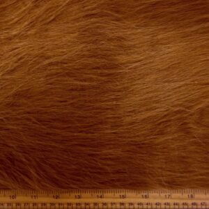 Faux Fur Fabric Thick Lustrous Growler Ginger
