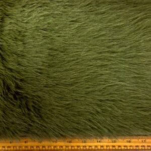 Faux Fur Fabric Thick And Fluffy Lions Mane Olive