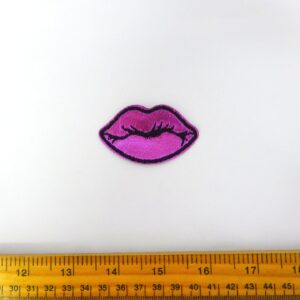 Sew On Motif Foil Lips Pink