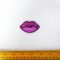 Sew On Motif Foil Lips Pink