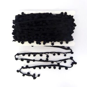 Trimming Pom Pom Fringe Black Full Card