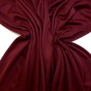 Jersey Fabric Polyester Silky Plain Oxblood Wine