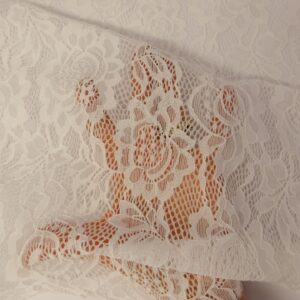 Lace Fabric Stretch Lace Rose Rosie Ivory