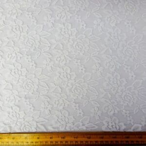 Lace Fabric Stretch Lace Sugar Rose White