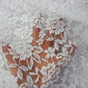 Lace Fabric Stretch Lace Sugar Rose White