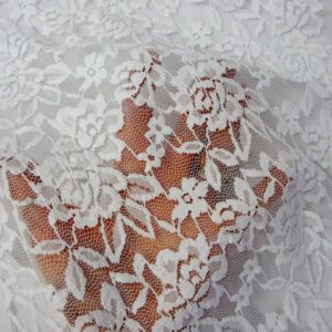 Lace Fabric Stretch Lace Sugar Rose White