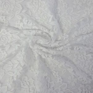 Lace Fabric Stretch Lace Sugar Rose White