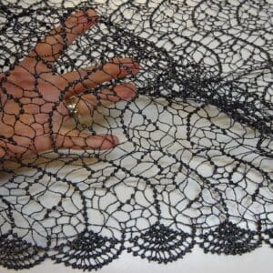 Lace Fabric Spider Mesh Black/Silver
