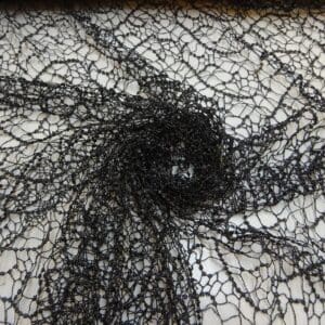 Lace Fabric Spider Mesh Black/Silver