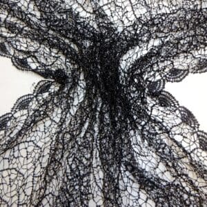 Lace Fabric Spider Mesh Black/Silver
