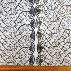 Lace Fabric Spider Mesh Black
