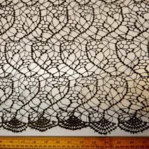 Lace Fabric Spider Mesh Black/Gold
