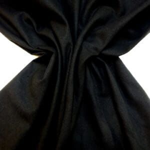 Linen Mix Fabric Classic Linen Blended With Bamboo Viscose Black