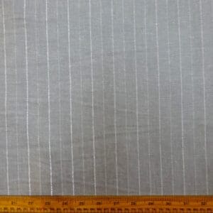 Linen Mix Fabric Suiting Herringbone Stripe Grey