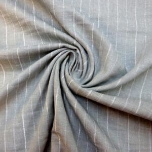 Linen Mix Fabric Suiting Herringbone Stripe Grey