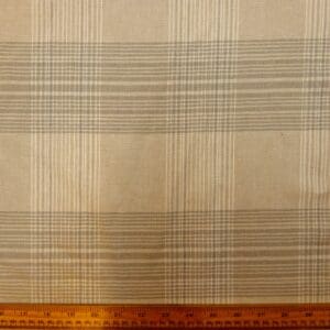 Linen Mix Fabric Suiting Badminton Checks Natural Grey