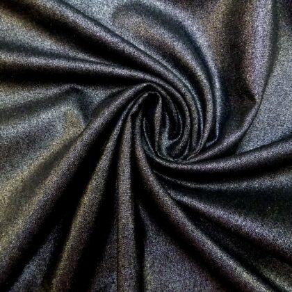 Linen Fabric Suiting With Foil Evening At The Ritz Black Silver