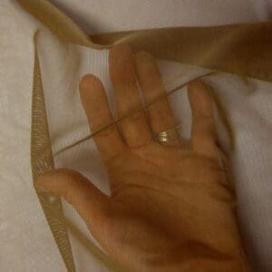 Stretch Body Stocking Fabric Netting Mesh Plain Dark Nude