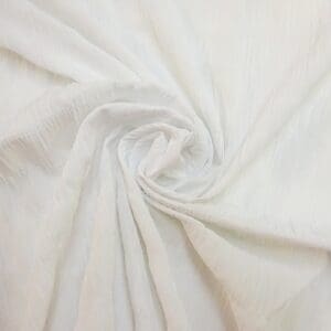Cotton Fabric Big Seersucker White