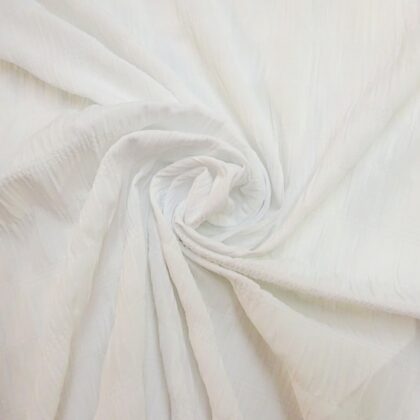 Cotton Fabric Big Seersucker White