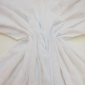 Cotton Fabric Big Seersucker White