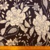T-shirting Fabric Viscose Leaf Laurels Navy Ivory